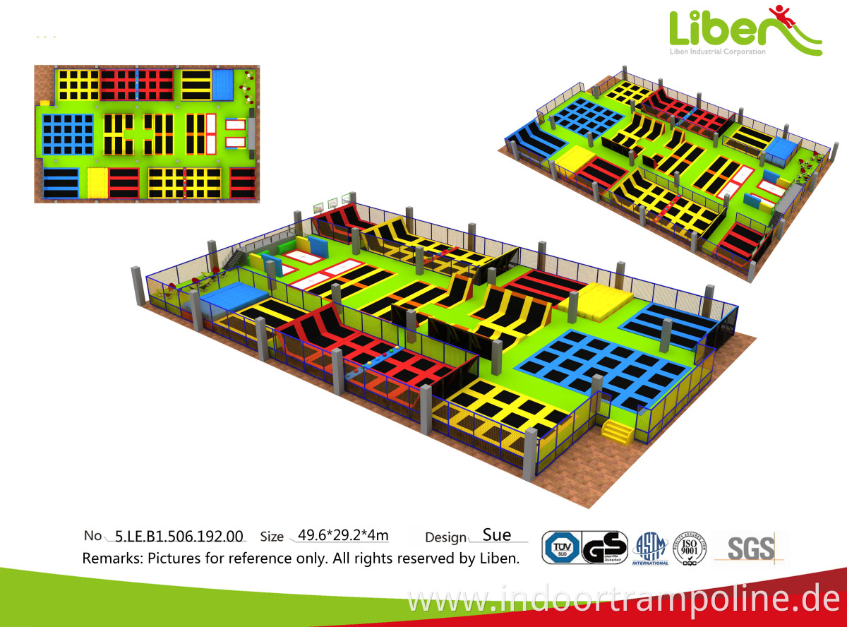 indoor trampoline park equipment